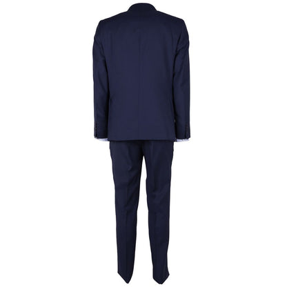  - Elegant Men's Wool Suit in Classic Blue