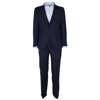  - Blue Virgin Wool Mens Suit