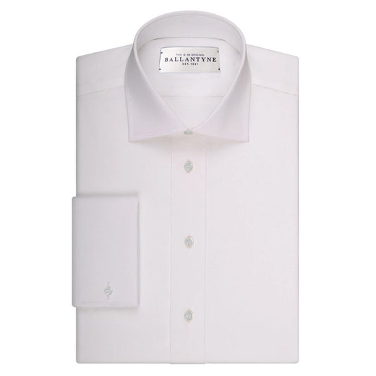  - White Cotton Men Shirt