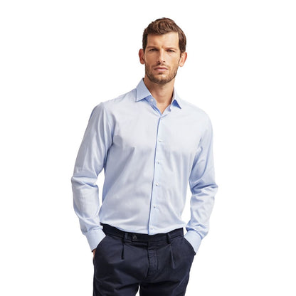  - Light Blue Cotton Men Shirt