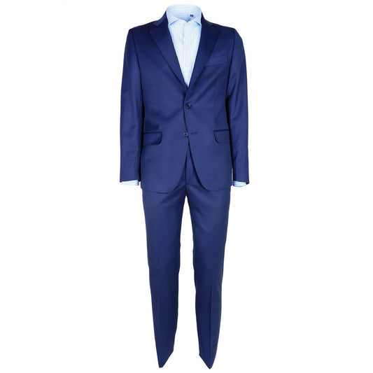  - Elegant Woolen Men's Suit in Dapper Blue