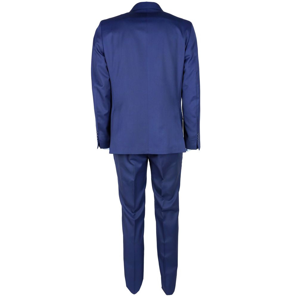  - Elegant Woolen Men's Suit in Dapper Blue