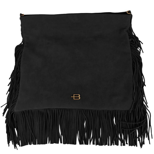  - Chic Suede Fringe Crossbody Bag