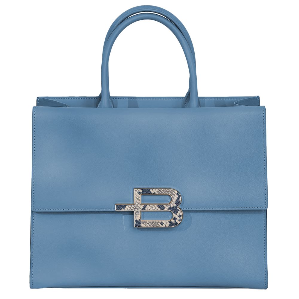 Chic Calfskin Handbag with Magnet Detail - The Luxe Alliance