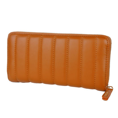  - Chic Quilted Faux Leather Wallet in Brown