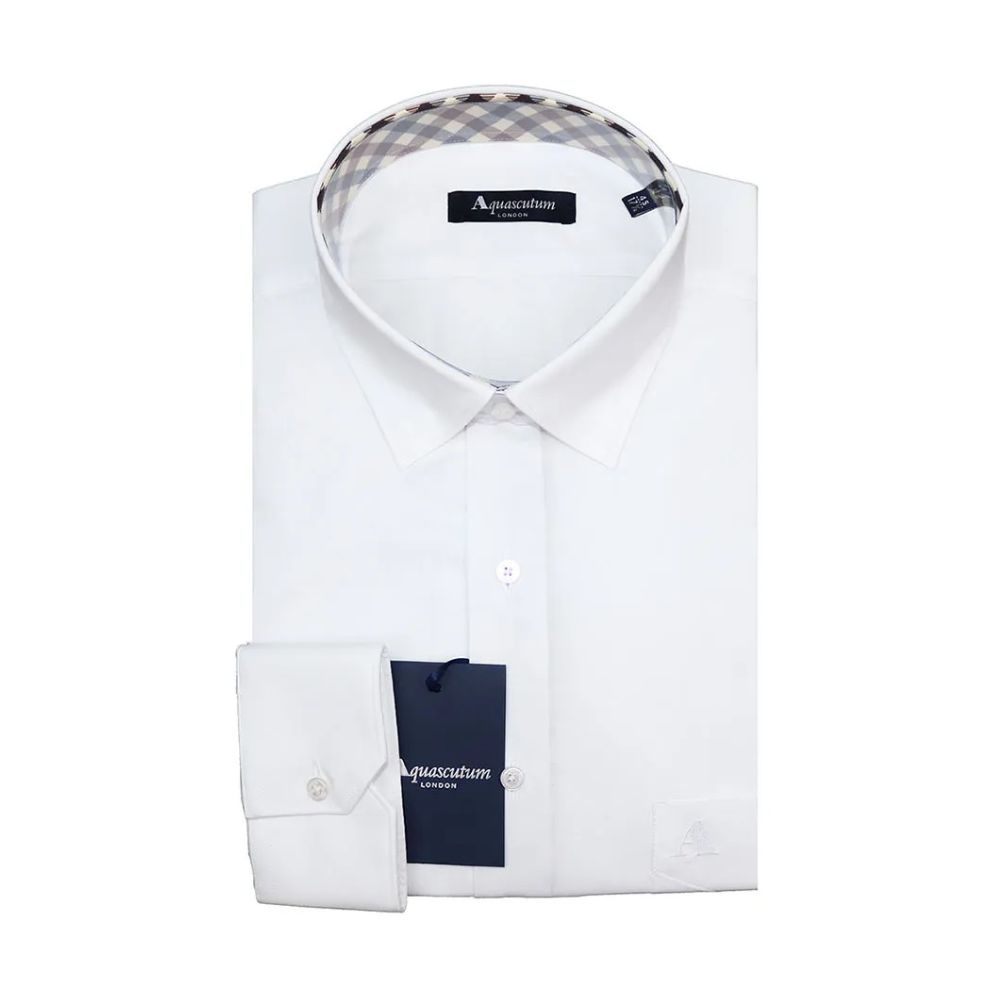 Elegant White Cotton Blend Shirt - The Luxe Alliance