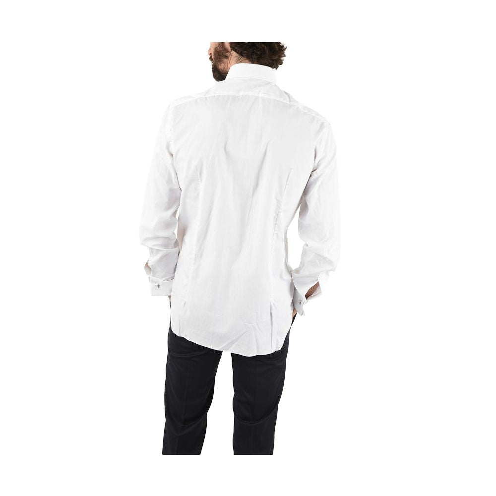 Elegant White Cotton Blend Shirt - The Luxe Alliance