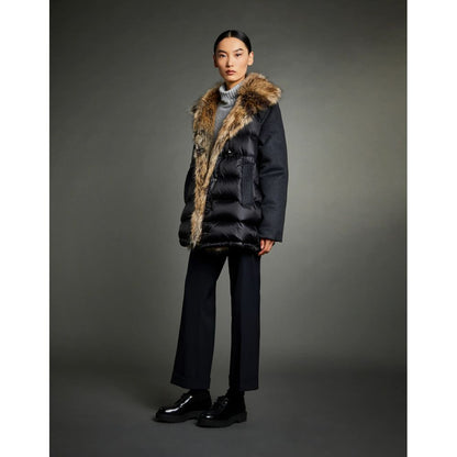  - Chic Quilted Down Jacket with Faux Fur Details