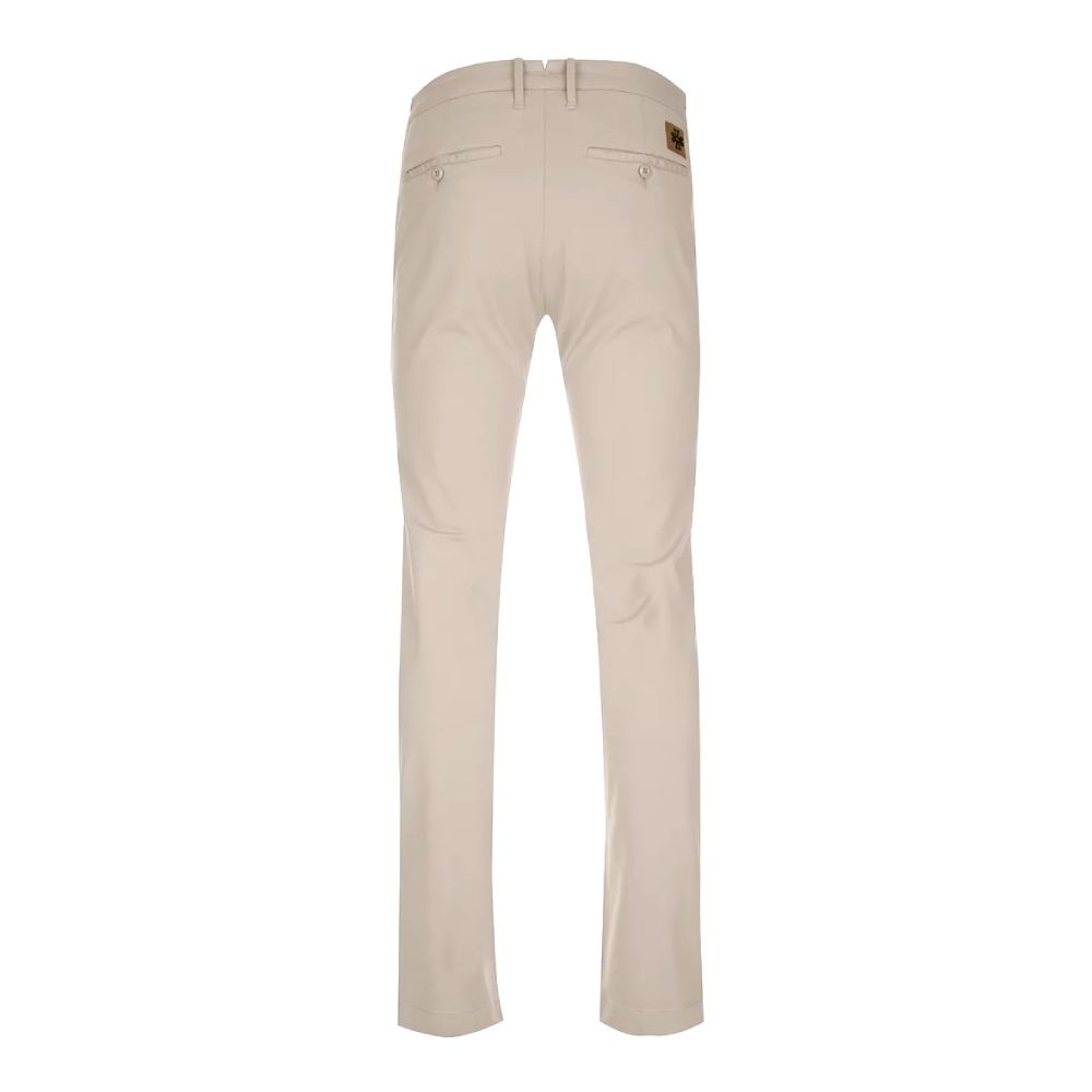  - Beige Cotton Chino Trousers – Slim Fit Elegance