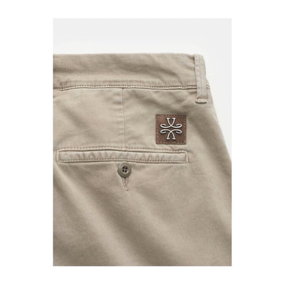  - Beige Cotton Chino Trousers – Slim Fit Elegance