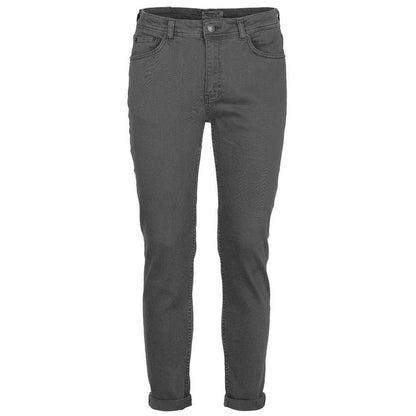 Chic Gray Cotton Denim Pants - The Luxe Alliance