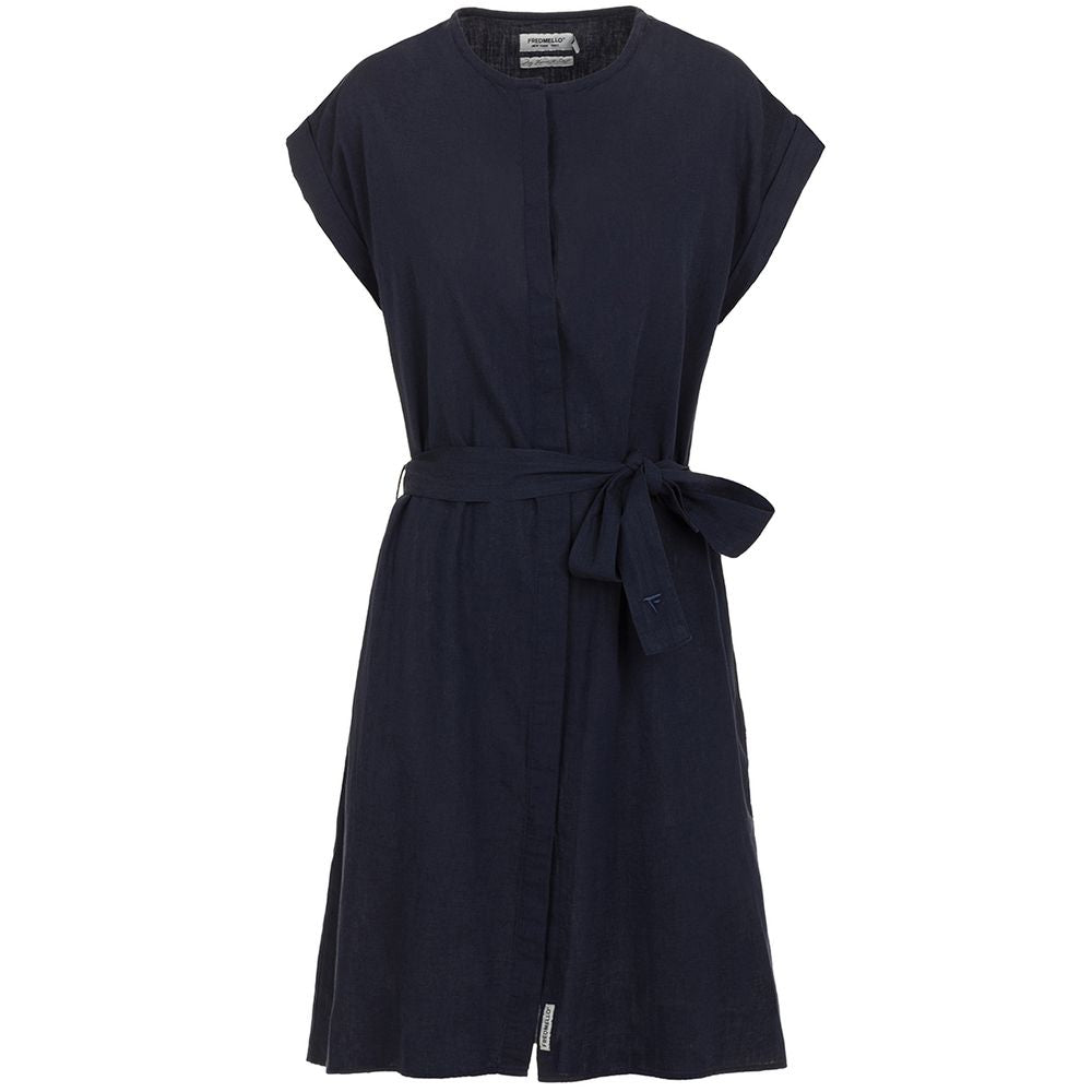 Blue Cotton Women Dress - The Luxe Alliance