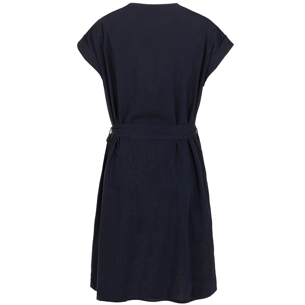 Blue Cotton Women Dress - The Luxe Alliance