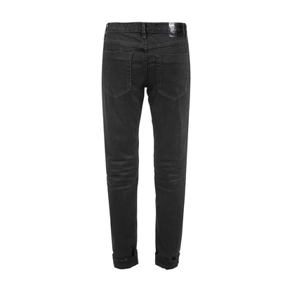  - Chic Black Distressed Patched Jeans