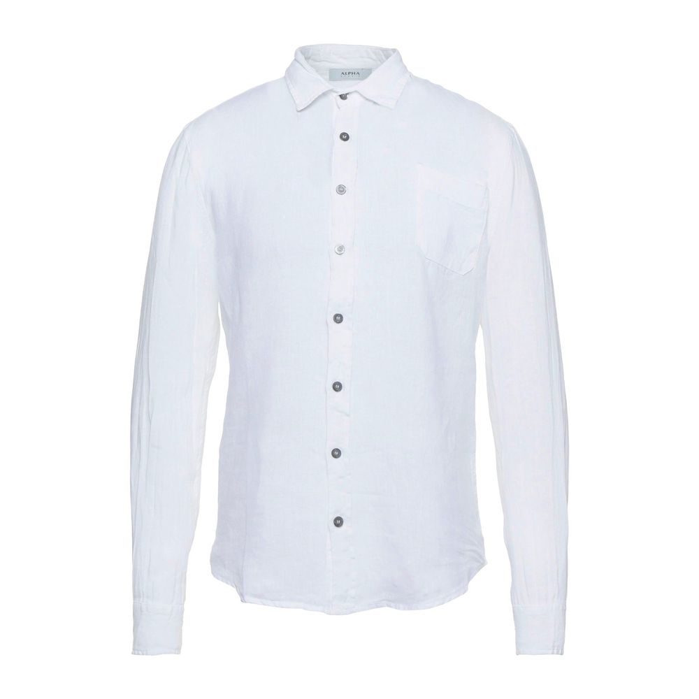 Elegant White Linen Shirt for Men - The Luxe Alliance