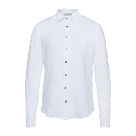 Elegant White Linen Shirt for Men - The Luxe Alliance