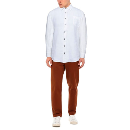 Elegant White Linen Shirt for Men - The Luxe Alliance