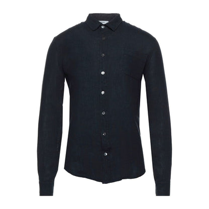 Midnight Blue Linen Shirt - Italian Craftsmanship - The Luxe Alliance