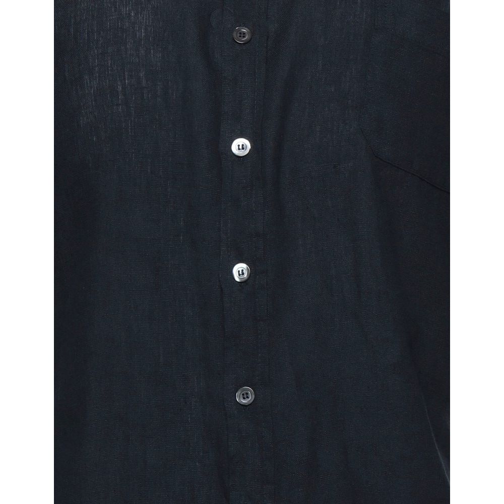 Midnight Blue Linen Shirt - Italian Craftsmanship - The Luxe Alliance