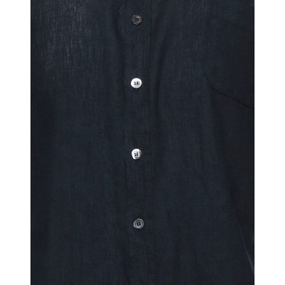 Midnight Blue Linen Shirt - Italian Craftsmanship - The Luxe Alliance