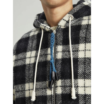 Archival Check Cashmere Hooded Jacket - The Luxe Alliance