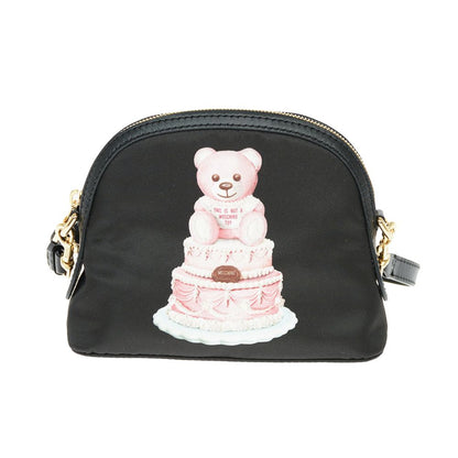  - Chic Teddy Bear Print Clutch with Calfskin Strap