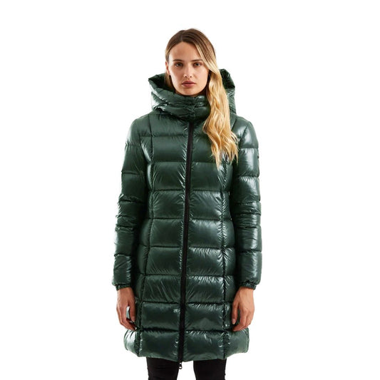  - Green Polyester Women Jacket