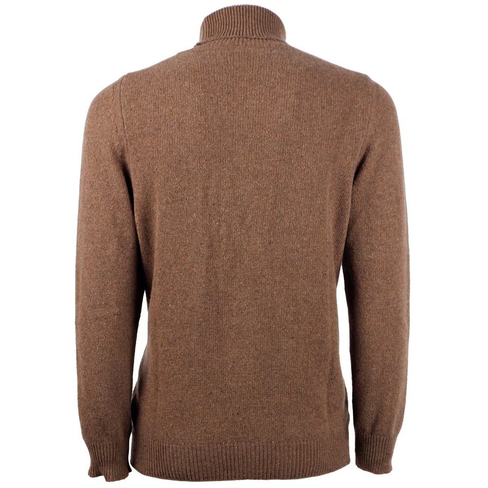  - Elegant Cashmere Turtleneck Sweater in Brown