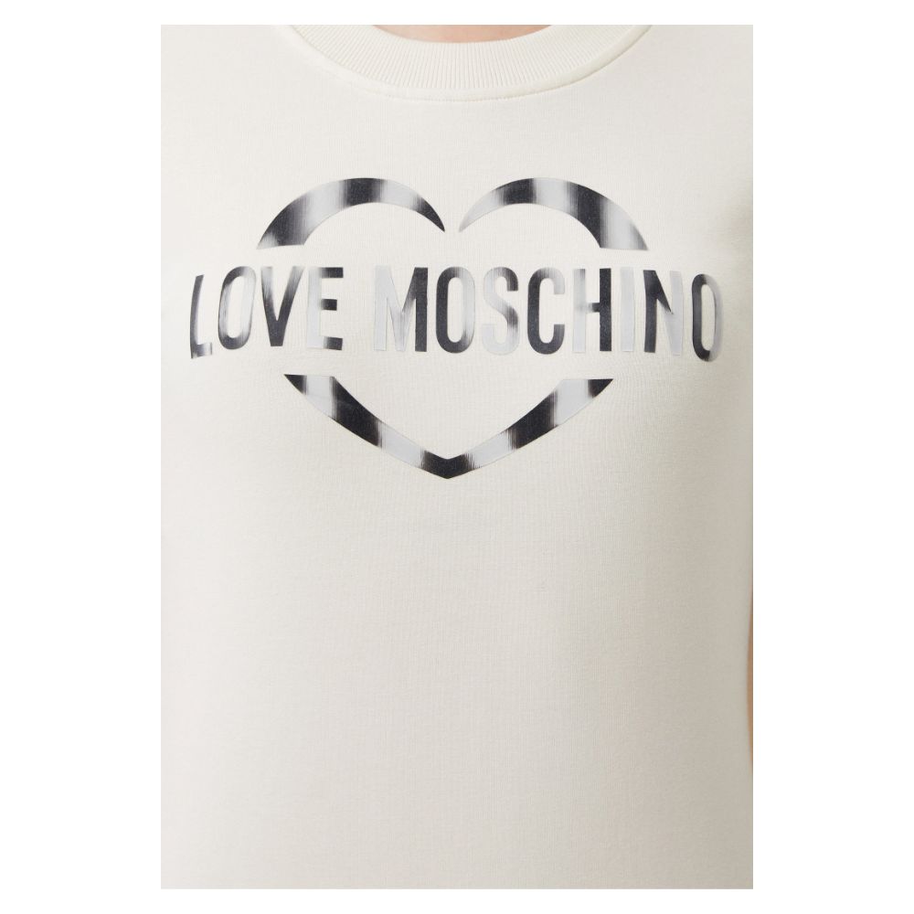  - Chic White Cotton Blend Dress with Logo Accent