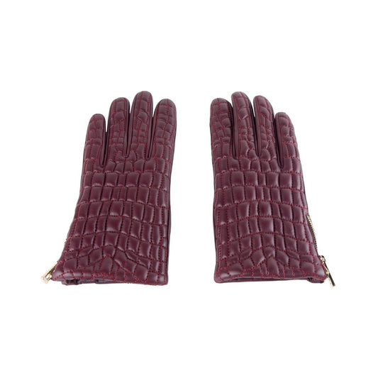  - Red Lambskin Women Glove