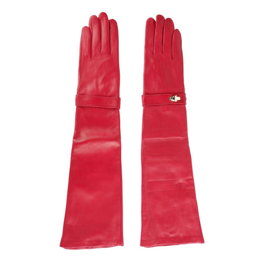  - Red Lambskin Women Glove