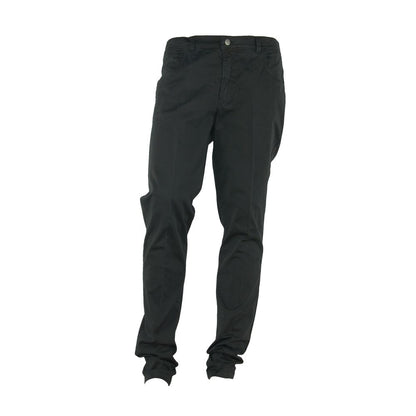  - Elegant Summer Black Cotton Trousers