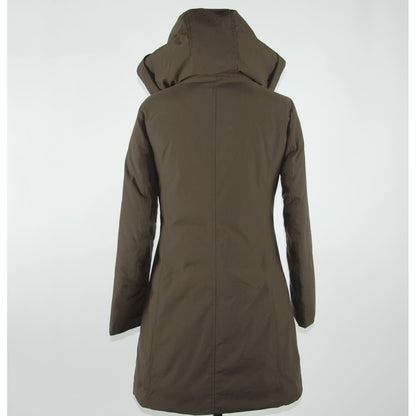  - Elegant Brown Polygon Jacket with Hood