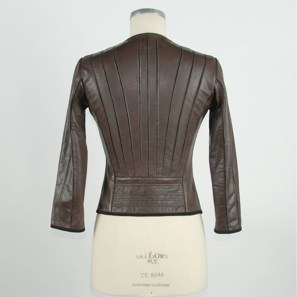  - Brown Leather Women Jacket