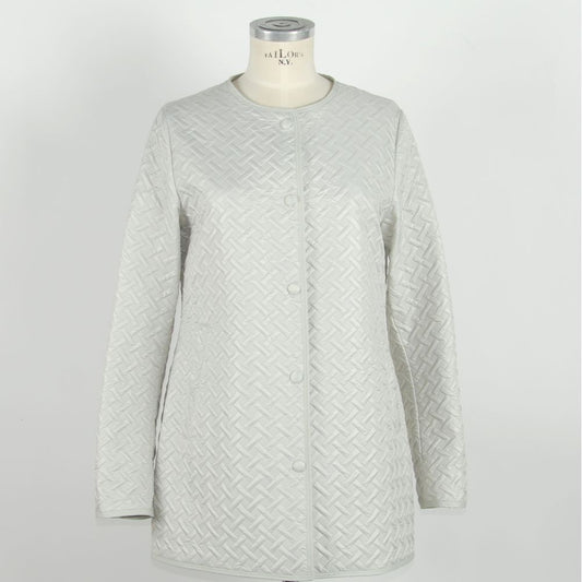 - White Polyester Women Jacket