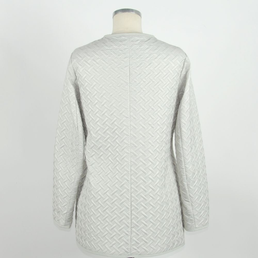  - White Polyester Women Jacket