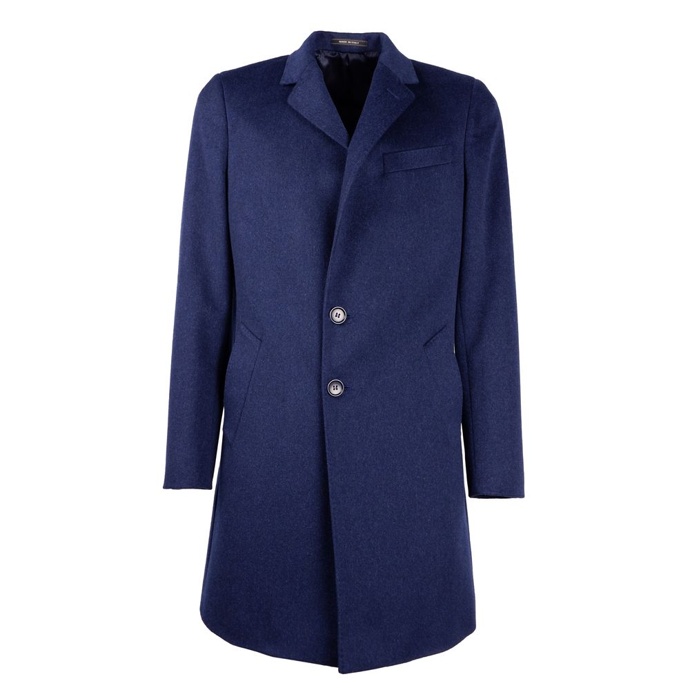 Navy Elegance Wool Coat for Men