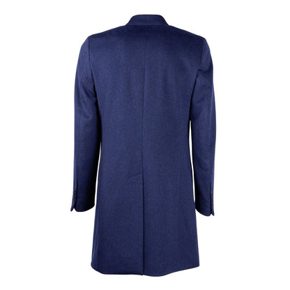  - Navy Elegance Wool Coat for Men