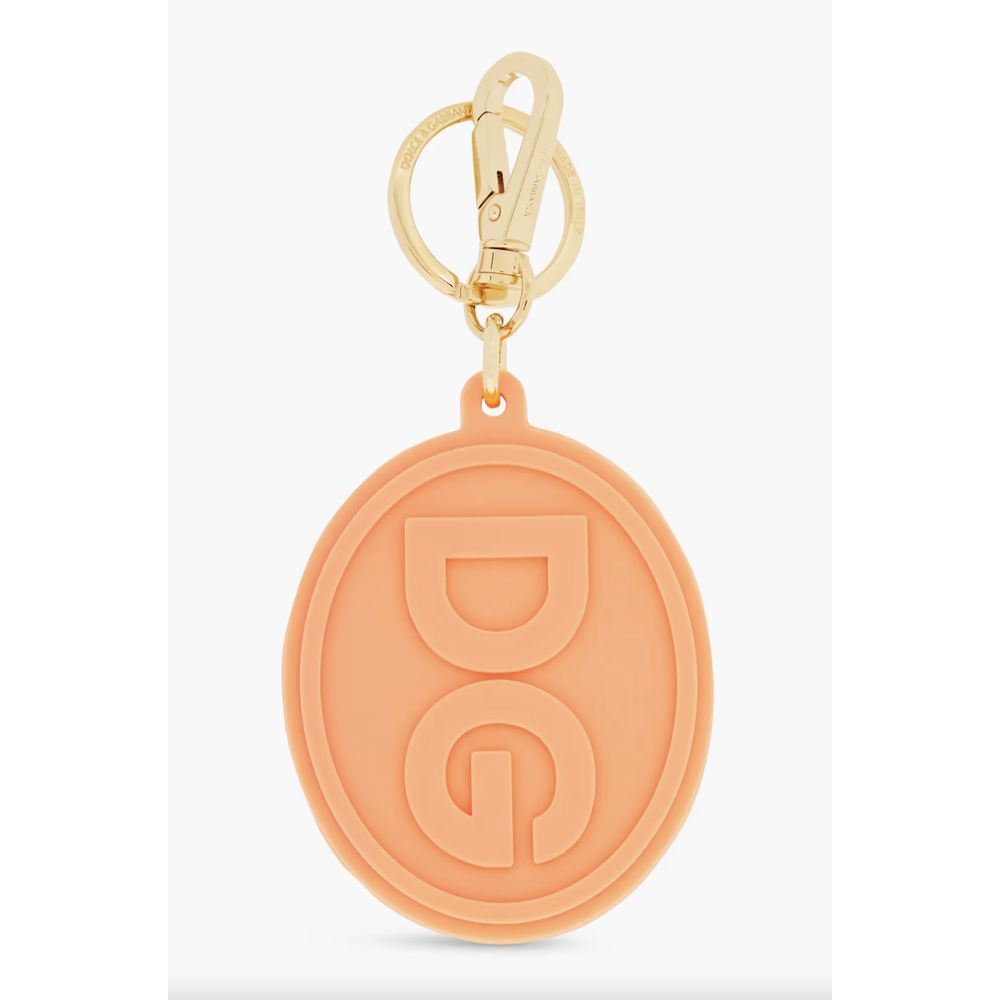 Elegant Orange Keychain with Gold Hardware - The Luxe Alliance