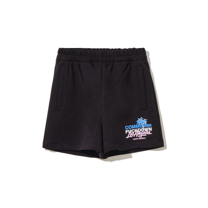  - Chic Black Cotton Shorts with Side Pockets