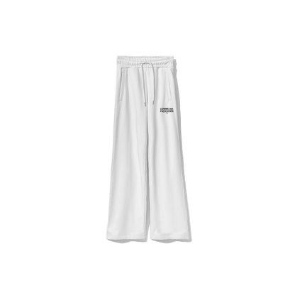  - Chic White Logo Sweatpants