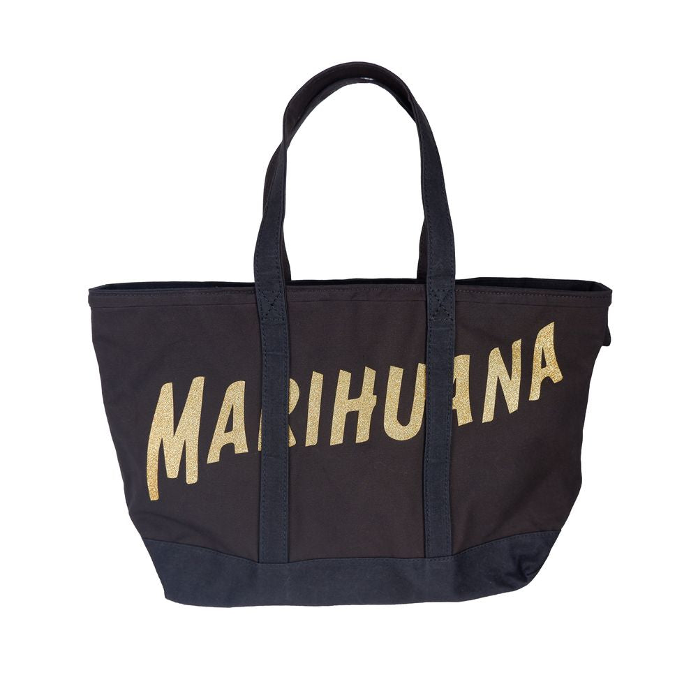  - Chic Black Cotton Shoulder Bag