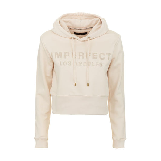  - Beige Cotton Womens Hoodie