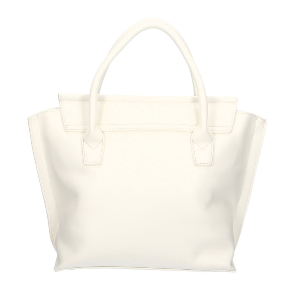  - Elegant White Handbag With Magnetic Closure