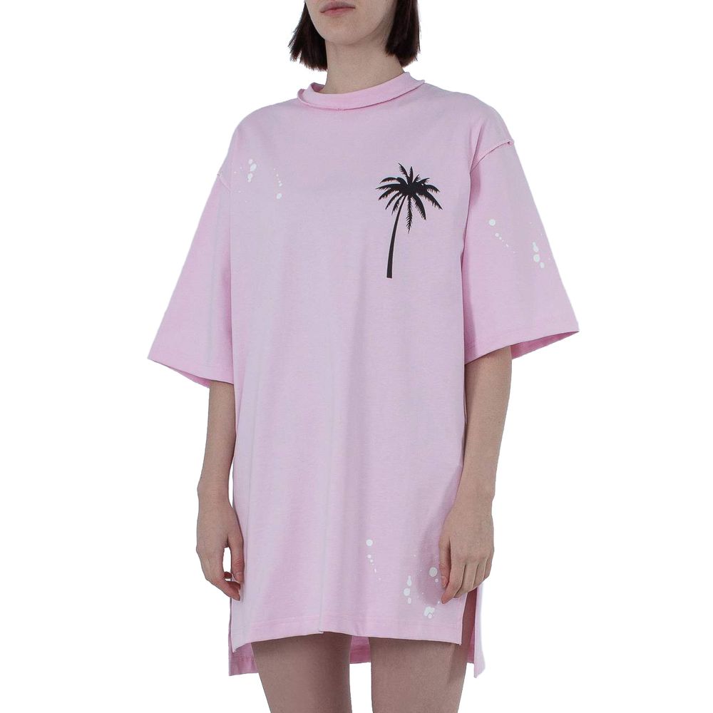  - Pink Cotton Women Dress