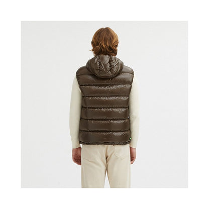 Brown Nylon Men's Reversible Vest - The Luxe Alliance