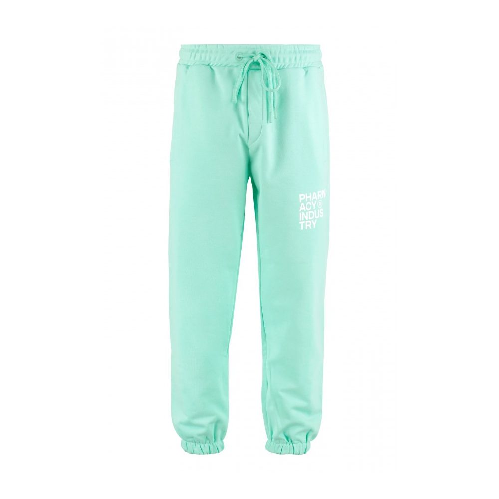  - Emerald Cotton Trousers with Logo Detail