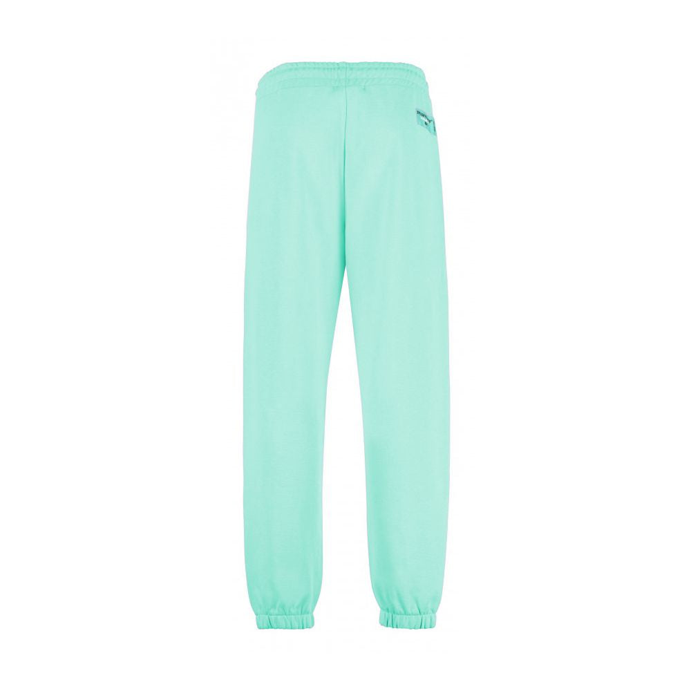  - Emerald Cotton Trousers with Logo Detail