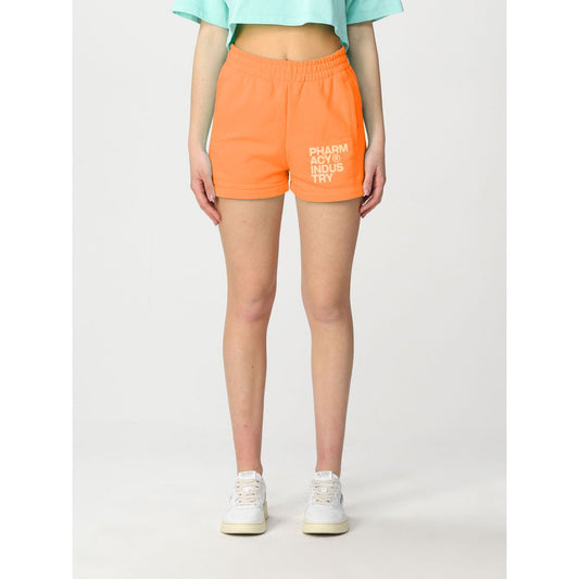  - Chic Orange Cotton Logo Shorts