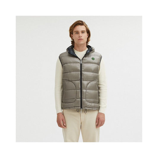 Gray Nylon Men's Reversible Vest - The Luxe Alliance